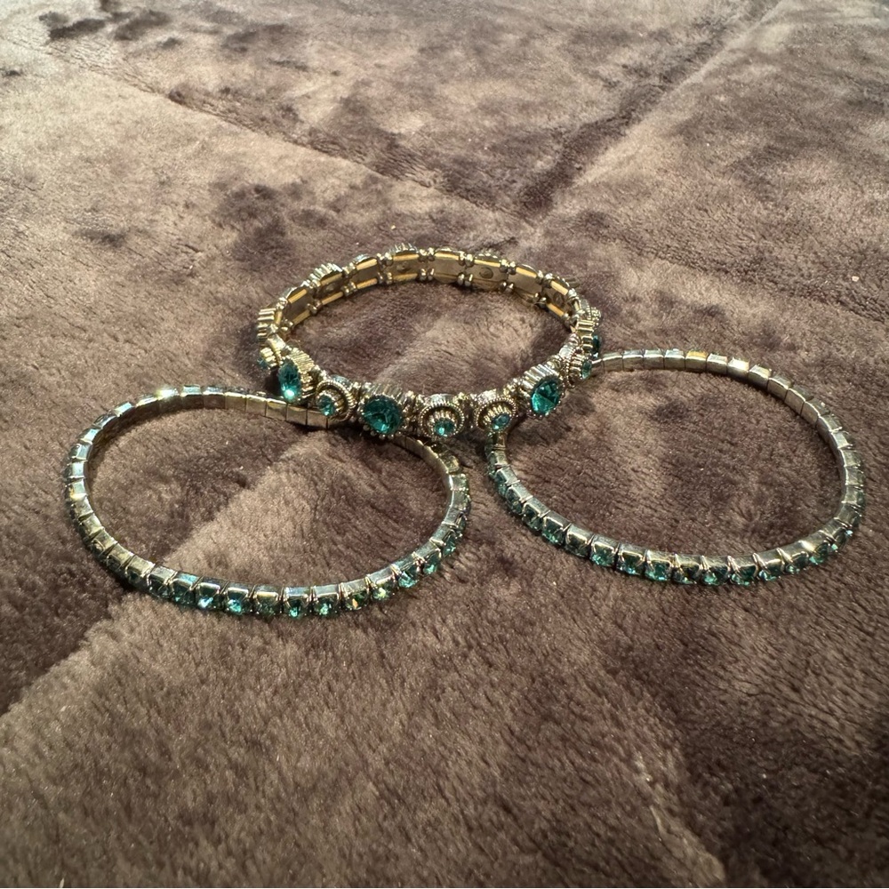 Assorted Turquoise Beaded Stretch Bracelet Set